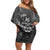 Live Love Rock Skull Family Matching Off Shoulder Short Dress and Hawaiian Shirt Retro Grunge Style - Wonder Print Shop