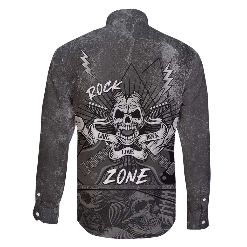 Live Love Rock Skull Family Matching Short Sleeve Bodycon Dress and Hawaiian Shirt Retro Grunge Style - Wonder Print Shop