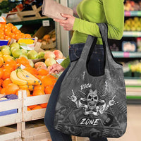 Live Love Rock Skull Grocery Bag Retro Grunge Style - Wonder Print Shop