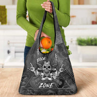 Live Love Rock Skull Grocery Bag Retro Grunge Style - Wonder Print Shop