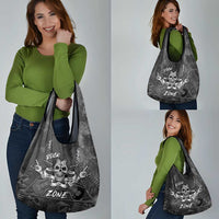 Live Love Rock Skull Grocery Bag Retro Grunge Style - Wonder Print Shop