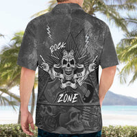 Live Love Rock Skull Hawaiian Shirt Retro Grunge Style - Wonder Print Shop