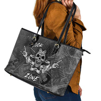 Live Love Rock Skull Leather Tote Bag Retro Grunge Style - Wonder Print Shop