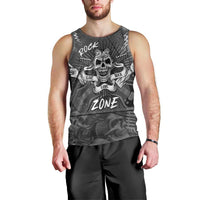 Live Love Rock Skull Men Tank Top Retro Grunge Style - Wonder Print Shop