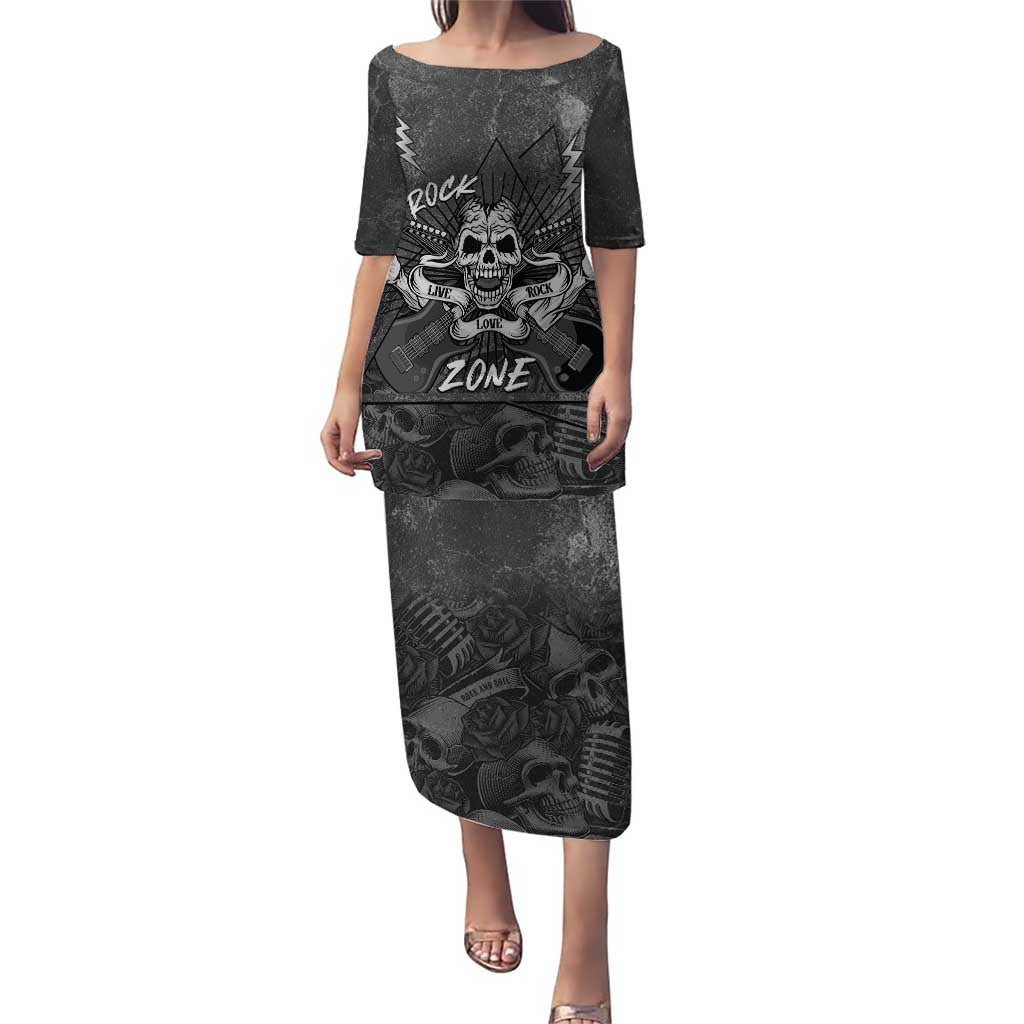 Live Love Rock Skull Puletasi Retro Grunge Style - Wonder Print Shop