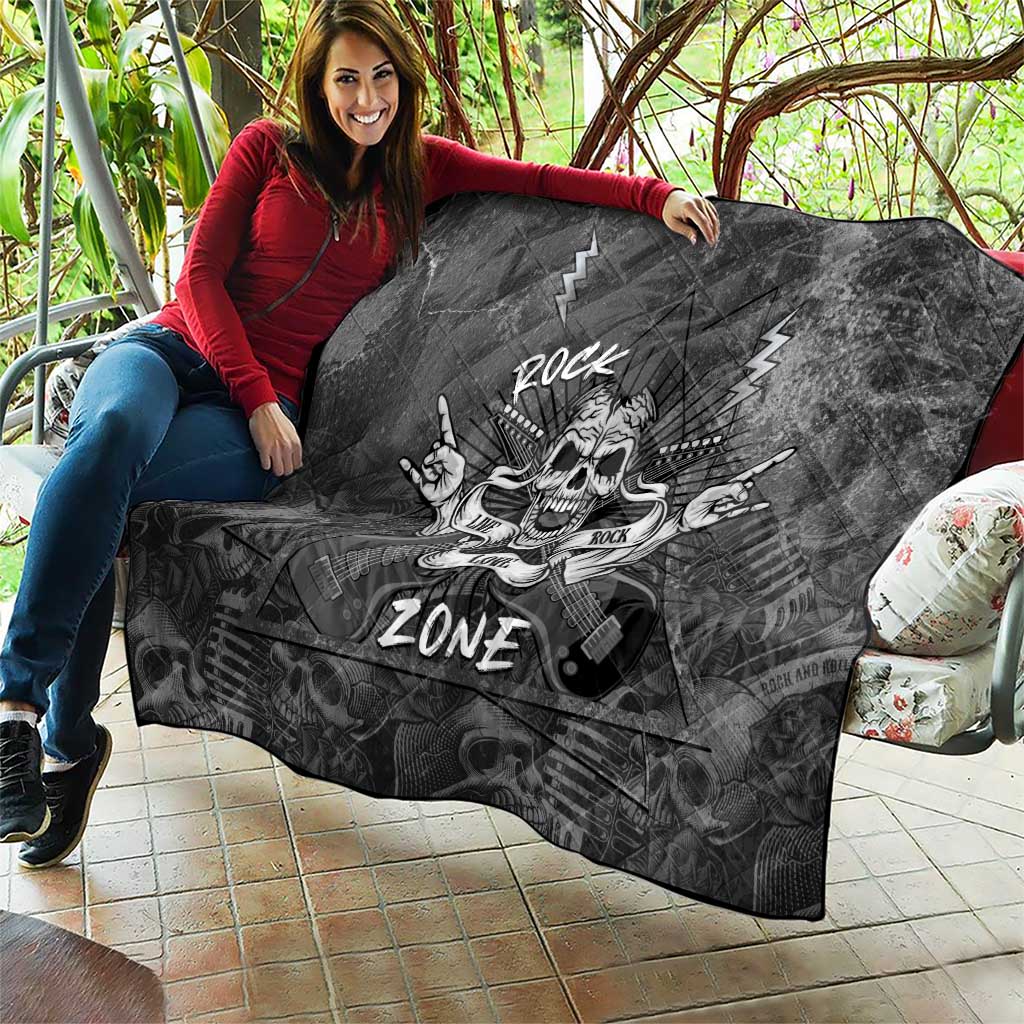 Live Love Rock Skull Quilt Retro Grunge Style - Wonder Print Shop