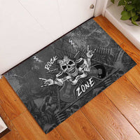 Live Love Rock Skull Rubber Doormat Retro Grunge Style - Wonder Print Shop