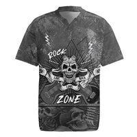 Live Love Rock Skull Rugby Jersey Retro Grunge Style - Wonder Print Shop