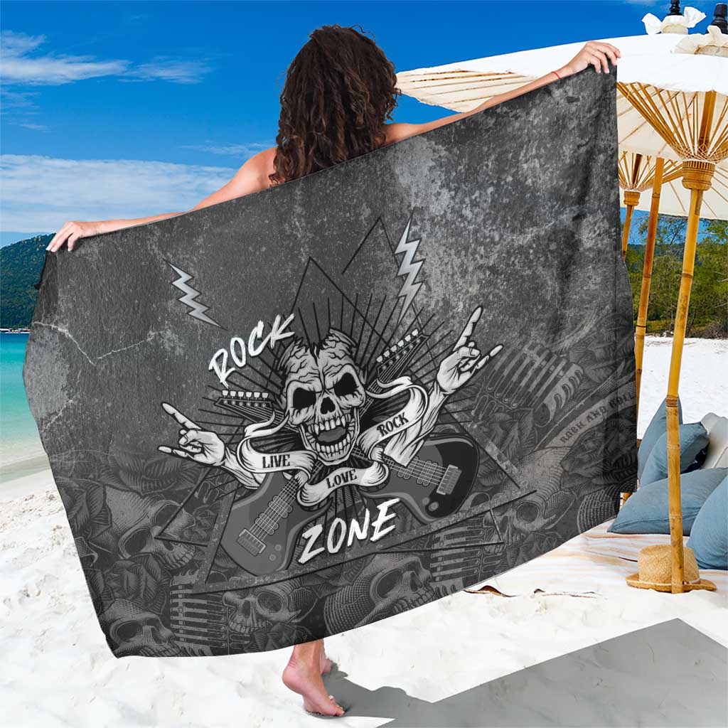 Live Love Rock Skull Sarong Retro Grunge Style - Wonder Print Shop