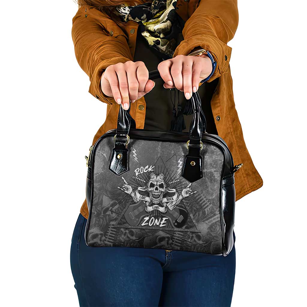 Live Love Rock Skull Shoulder Handbag Retro Grunge Style - Wonder Print Shop