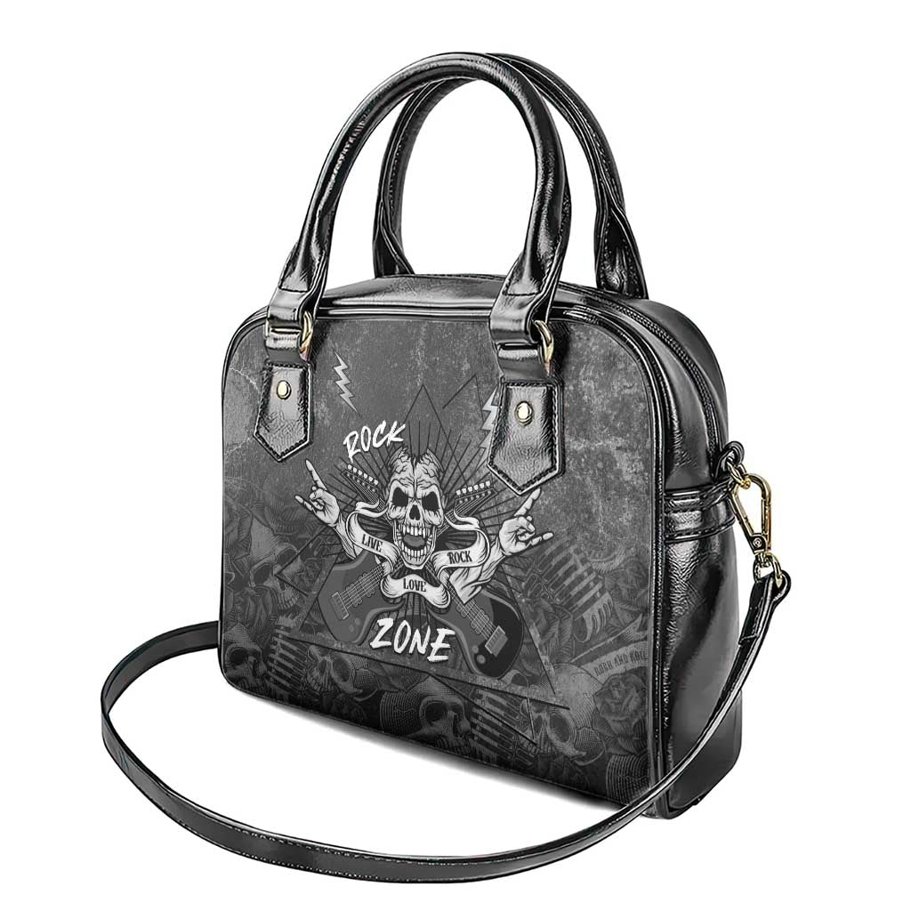 Live Love Rock Skull Shoulder Handbag Retro Grunge Style - Wonder Print Shop