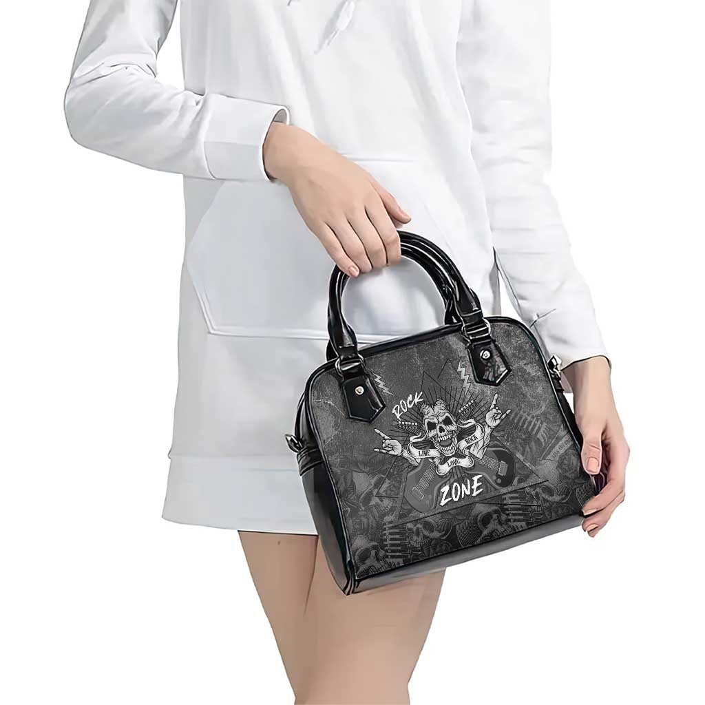 Live Love Rock Skull Shoulder Handbag Retro Grunge Style - Wonder Print Shop
