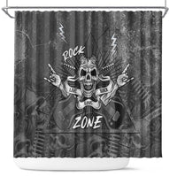 Live Love Rock Skull Shower Curtain Retro Grunge Style - Wonder Print Shop
