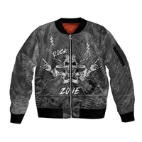 Live Love Rock Skull Sleeve Zip Bomber Jacket Retro Grunge Style - Wonder Print Shop