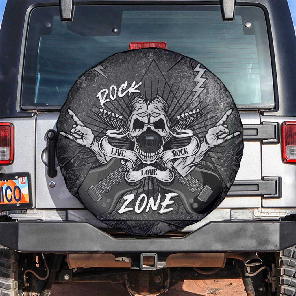 Live Love Rock Skull Spare Tire Cover Retro Grunge Style - Wonder Print Shop