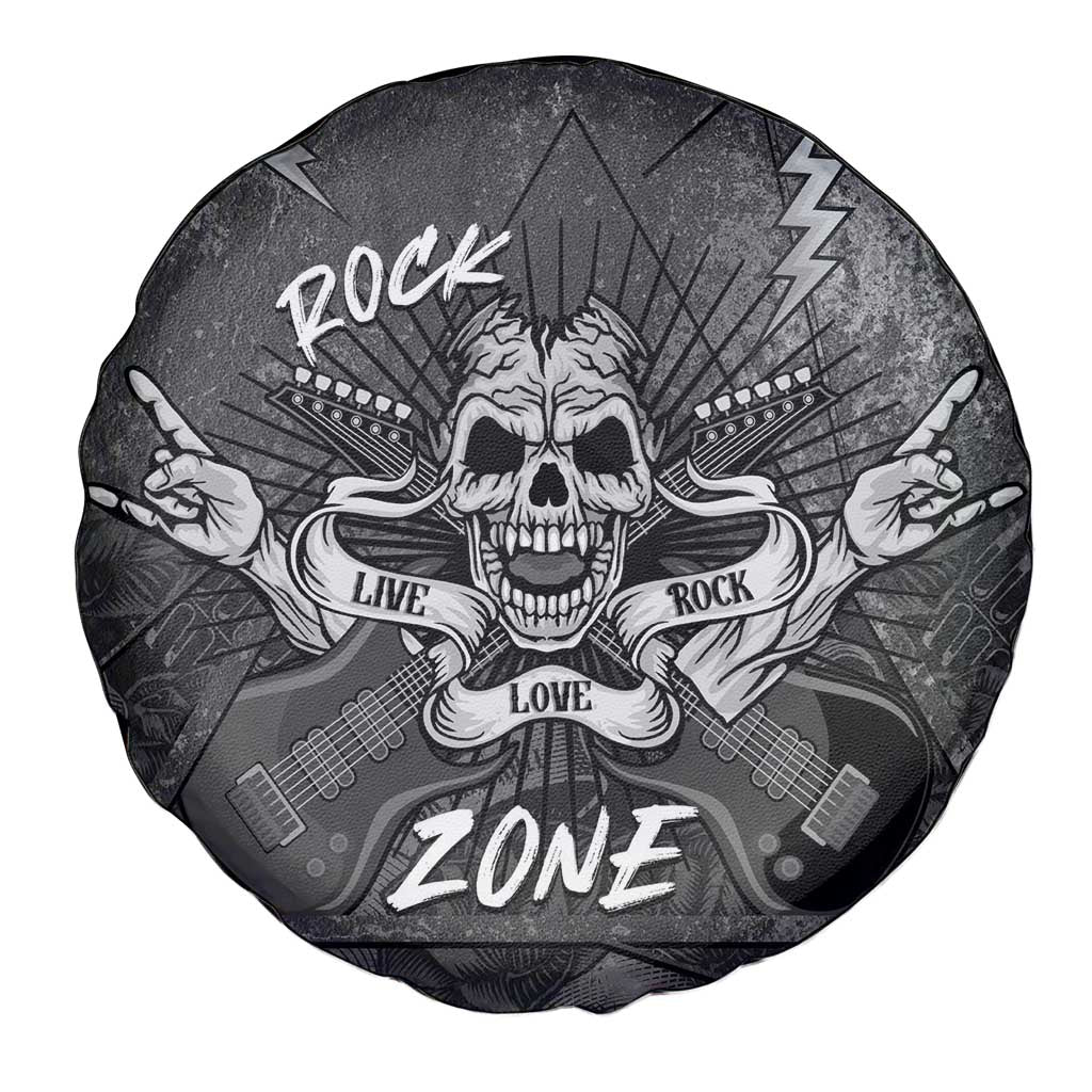 Live Love Rock Skull Spare Tire Cover Retro Grunge Style - Wonder Print Shop
