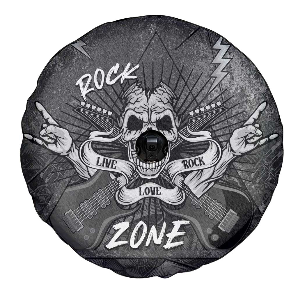 Live Love Rock Skull Spare Tire Cover Retro Grunge Style - Wonder Print Shop