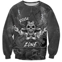 Live Love Rock Skull Sweatshirt Retro Grunge Style - Wonder Print Shop