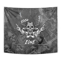 Live Love Rock Skull Tapestry Retro Grunge Style - Wonder Print Shop
