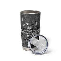 Live Love Rock Skull Tumbler Cup Retro Grunge Style - Wonder Print Shop