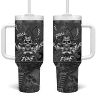 Live Love Rock Skull Tumbler With Handle Retro Grunge Style - Wonder Print Shop