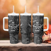 Live Love Rock Skull Tumbler With Handle Retro Grunge Style - Wonder Print Shop