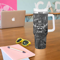 Live Love Rock Skull Tumbler With Handle Retro Grunge Style - Wonder Print Shop