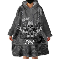 Live Love Rock Skull Wearable Blanket Hoodie Retro Grunge Style - Wonder Print Shop