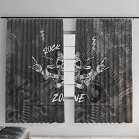 Live Love Rock Skull Window Curtain Retro Grunge Style - Wonder Print Shop