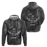Live Love Rock Skull Zip Hoodie Retro Grunge Style - Wonder Print Shop