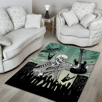 Electric Guitar Skull Area Rug Lets Rock - Wonder Print Shop
