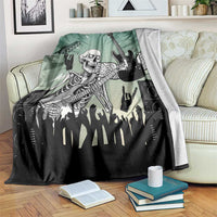 Electric Guitar Skull Blanket Lets Rock - Wonder Print Shop