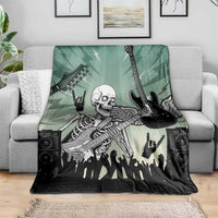 Electric Guitar Skull Blanket Lets Rock - Wonder Print Shop
