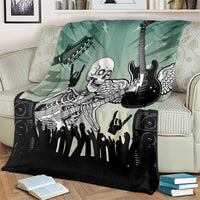 Electric Guitar Skull Blanket Lets Rock - Wonder Print Shop