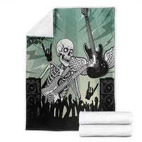 Electric Guitar Skull Blanket Lets Rock - Wonder Print Shop