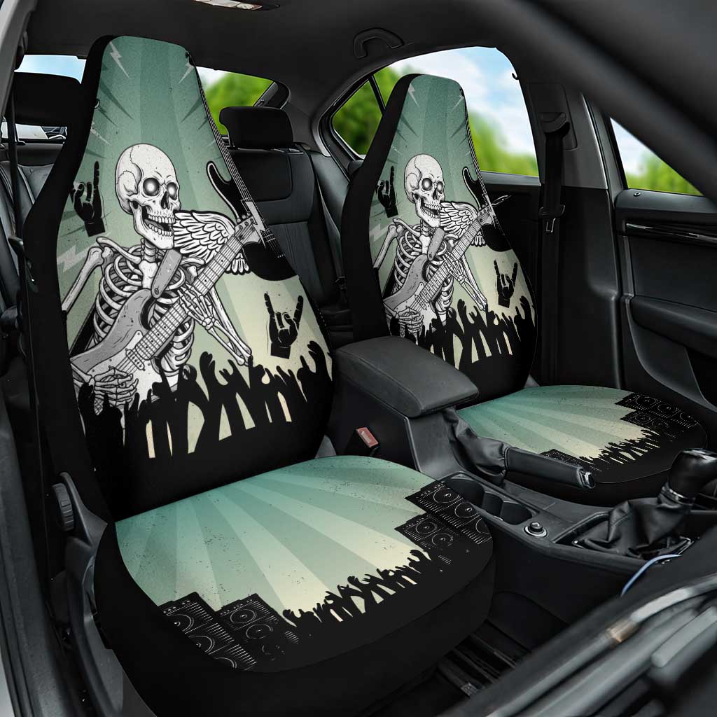 Electric Guitar Skull Car Seat Cover Lets Rock - Wonder Print Shop