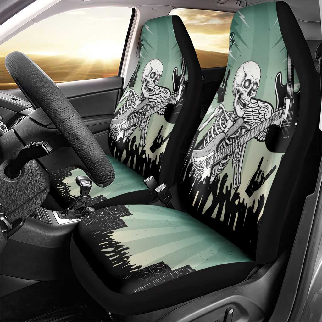Electric Guitar Skull Car Seat Cover Lets Rock - Wonder Print Shop