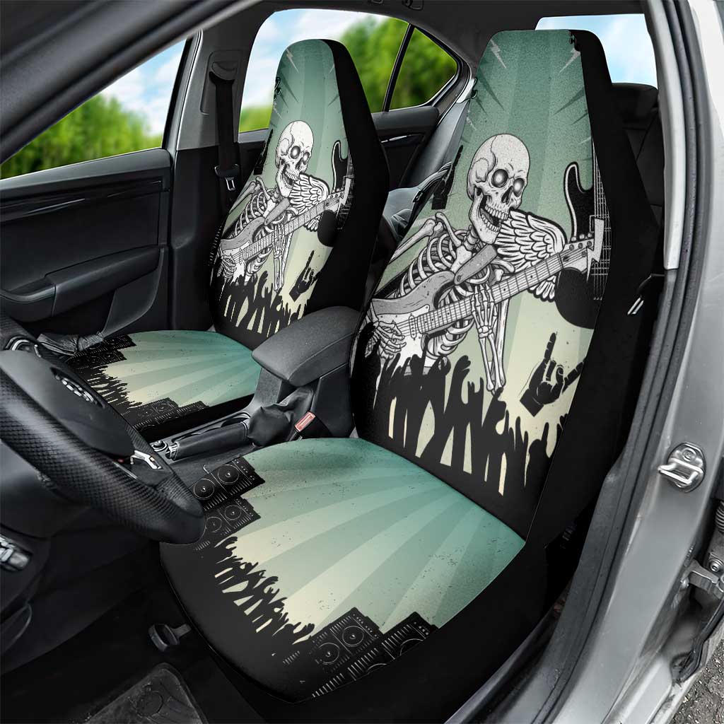 Electric Guitar Skull Car Seat Cover Lets Rock - Wonder Print Shop