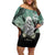 Electric Guitar Skull Family Matching Off Shoulder Short Dress and Hawaiian Shirt Lets Rock - Wonder Print Shop