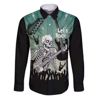 Electric Guitar Skull Family Matching Puletasi and Hawaiian Shirt Lets Rock - Wonder Print Shop