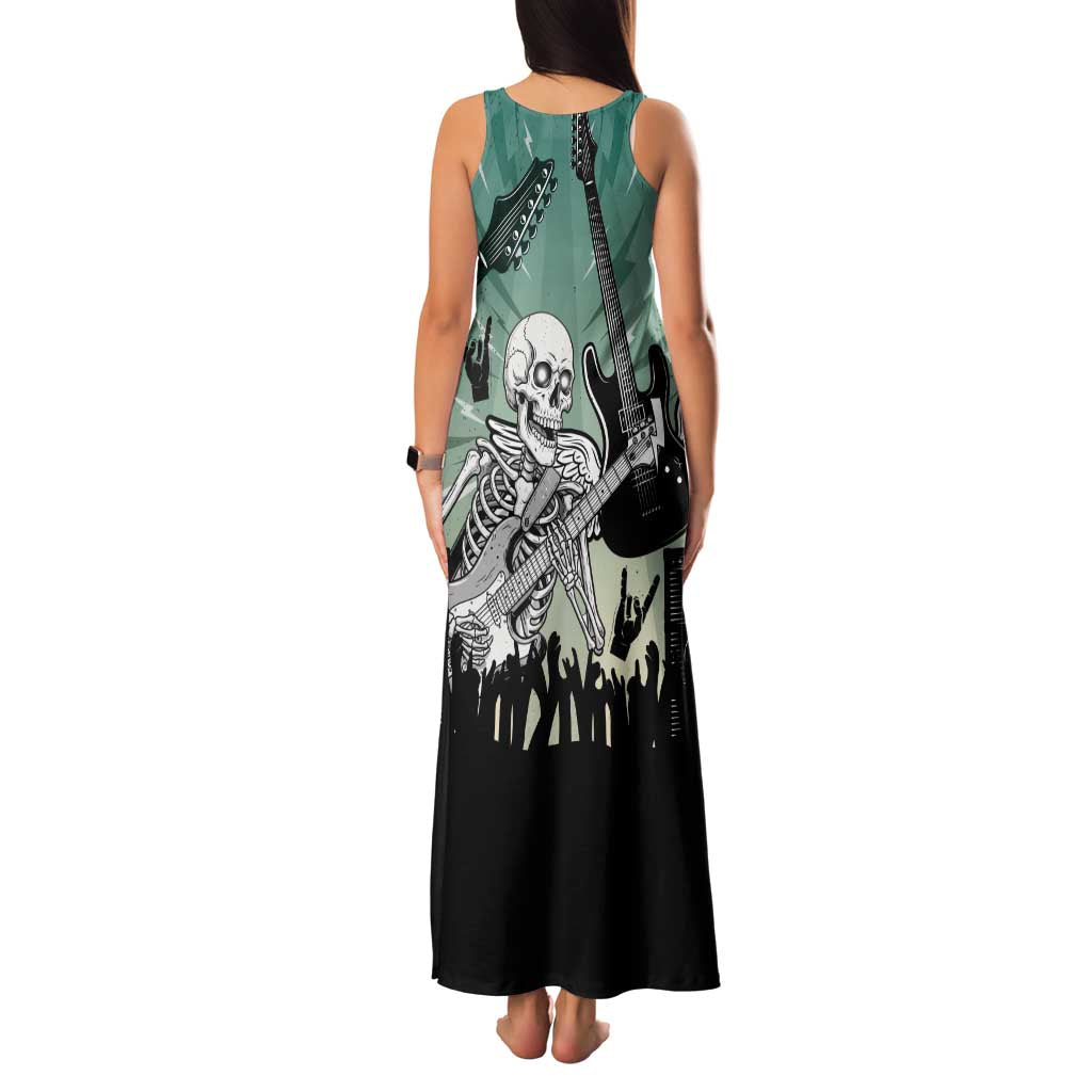 Electric Guitar Skull Family Matching Tank Maxi Dress and Hawaiian Shirt Lets Rock - Wonder Print Shop