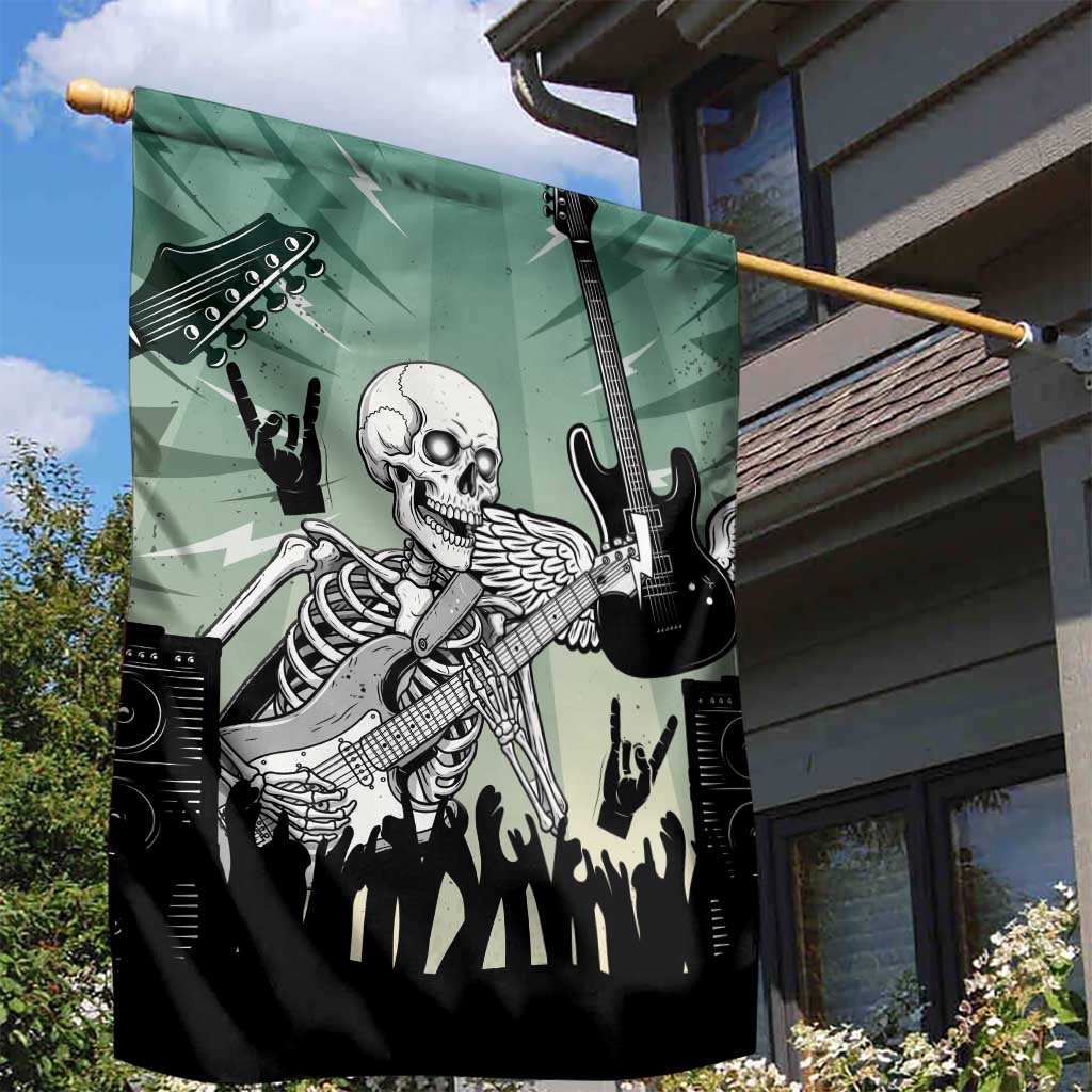 Electric Guitar Skull Garden Flag Lets Rock - Wonder Print Shop