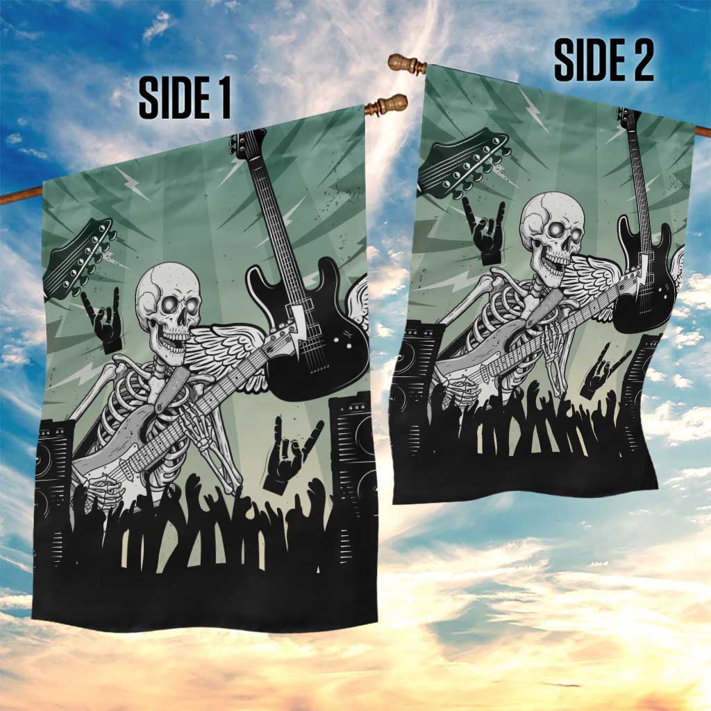 Electric Guitar Skull Garden Flag Lets Rock - Wonder Print Shop