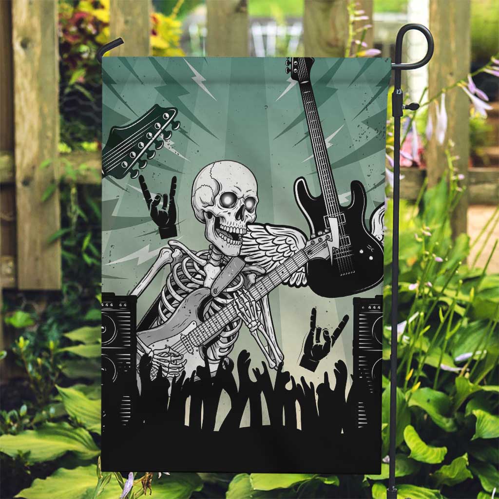 Electric Guitar Skull Garden Flag Lets Rock - Wonder Print Shop