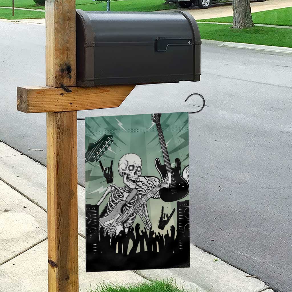 Electric Guitar Skull Garden Flag Lets Rock - Wonder Print Shop