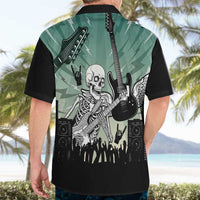 Electric Guitar Skull Hawaiian Shirt Lets Rock - Wonder Print Shop