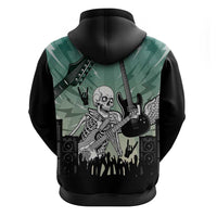 Electric Guitar Skull Hoodie Lets Rock - Wonder Print Shop