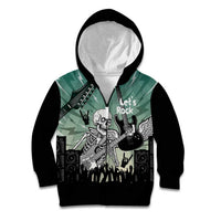 Electric Guitar Skull Kid Hoodie Lets Rock - Wonder Print Shop