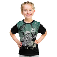 Electric Guitar Skull Kid T Shirt Lets Rock - Wonder Print Shop