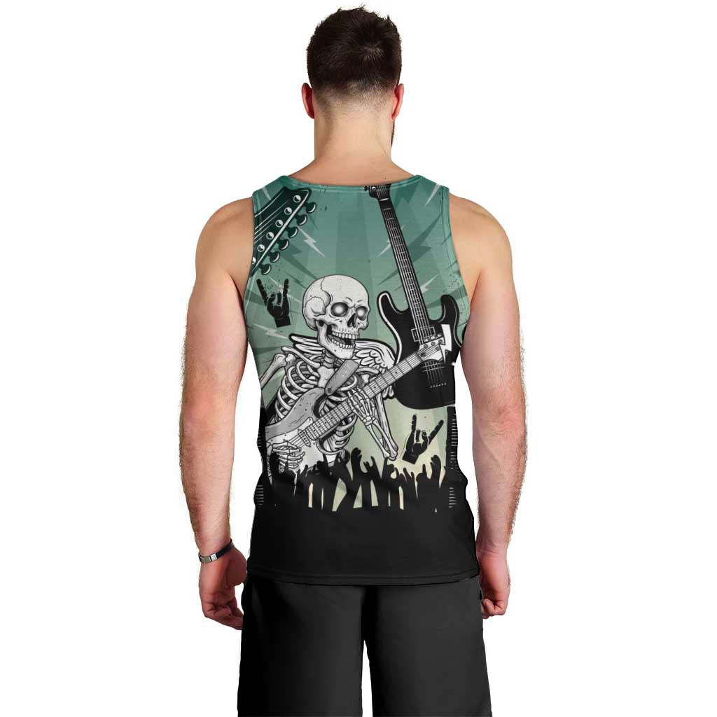 Electric Guitar Skull Men Tank Top Lets Rock - Wonder Print Shop